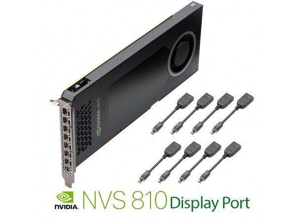 NVIDIA PNY NVS 810 4GB DDR3 PCIe 3.0 - 8x mini DP to DP, NVS810DP